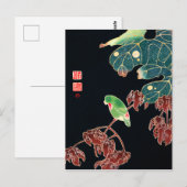 Carte Postale Ito Jakuchu Le Paroquet (Devant / Derrière)