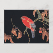 Carte Postale Ito Jakuchu Red Parrot sur la branche Art japonais (Devant)