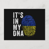 Carte Postale Its In My DNA Ukrainian Flag Ukraine (Devant)