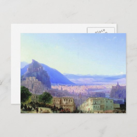 Carte Postale Ivan Aivazovsky - Vue de Tiflis (Devant / Derrière)