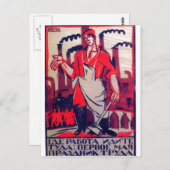 Carte Postale Ivan Malioutine 1920 Propagande russe Imprimer (Devant / Derrière)