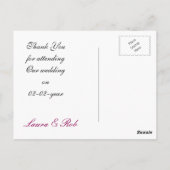 Carte Postale ivoire rose floral merci (Dos)