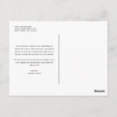 Carte Postale Ivory Peony Flowers et Mariage Rose Merci (Dos)