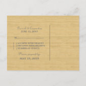 Carte postale Ivory Rustic Chevron RSVP (Dos)
