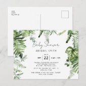 Carte Postale Ivy Botanical Neutral Baby shower (Devant / Derrière)