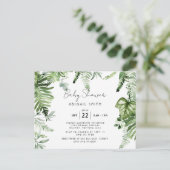 Carte Postale Ivy Botanical Neutral Baby shower (Debout devant)