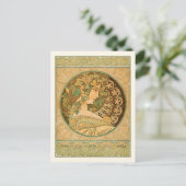 Carte Postale Ivy Vintage Portrait Alphonse Mucha (Debout devant)