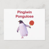 Carte Postale iWin Perdre Penguin Ping Pong (Devant)