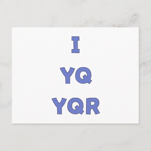 Carte Postale IYQYQR Comme Vous Êtes (Devant)