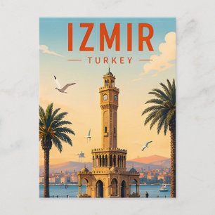 Carte Postale Izmir Turquie Côte Egée Ville Côtière Voyage