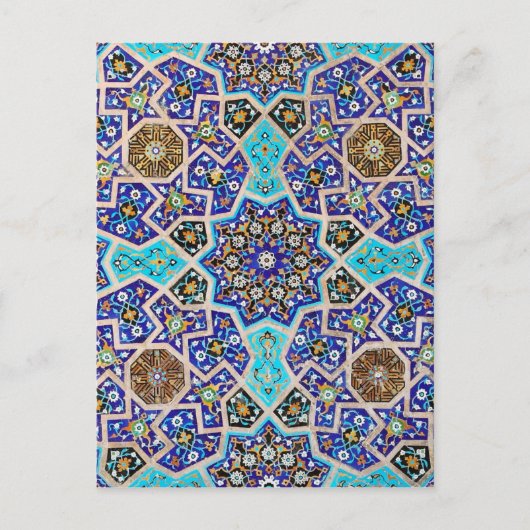 Carte Postale Iznik Floral Ethnic Tribal Turkish Mosaic Pottery (Devant)