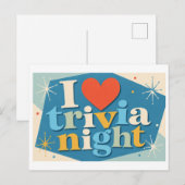 Carte Postale "J'[Adore] Soirée Quiz" (Devant / Derrière)