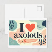 Carte Postale "J'[Aime] Axolotls" (Devant / Derrière)