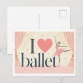 Carte Postale "J'[Aime] Ballet" (Devant / Derrière)