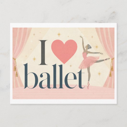 Carte Postale "J'[Aime] Ballet" (Devant)