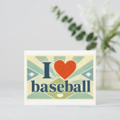 Carte Postale "J'[Aime] Baseball" (Debout devant)