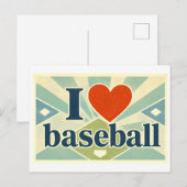 Carte Postale "J'[Aime] Baseball" (Devant / Derrière)