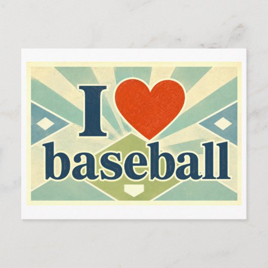 Carte Postale "J'[Aime] Baseball" (Devant)