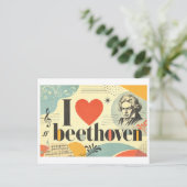 Carte Postale "J'[Aime] Beethoven" (Debout devant)