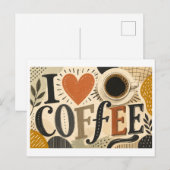 Carte Postale J'[aime] Café (Devant / Derrière)