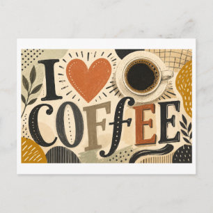Carte Postale J'[aime] Café