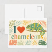 Carte Postale "J'[Aime] Caméléons" (Devant / Derrière)