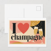 Carte Postale "J'[Aime] Champagne" (Devant / Derrière)