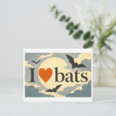 Carte Postale "J'[Aime] Chauves-souris" (Debout devant)