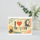 Carte Postale "J'[Aime] Chopin" (Debout devant)
