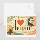 Carte Postale "J'[Aime] Chopin" (Devant / Derrière)