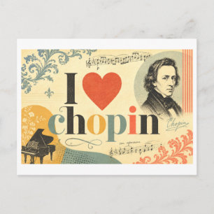 Carte Postale "J'[Aime] Chopin"