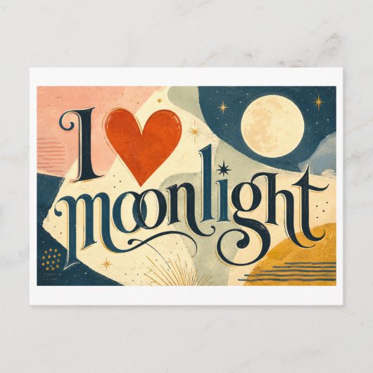 Carte Postale "J'[Aime] Clair de Lune" (Devant)