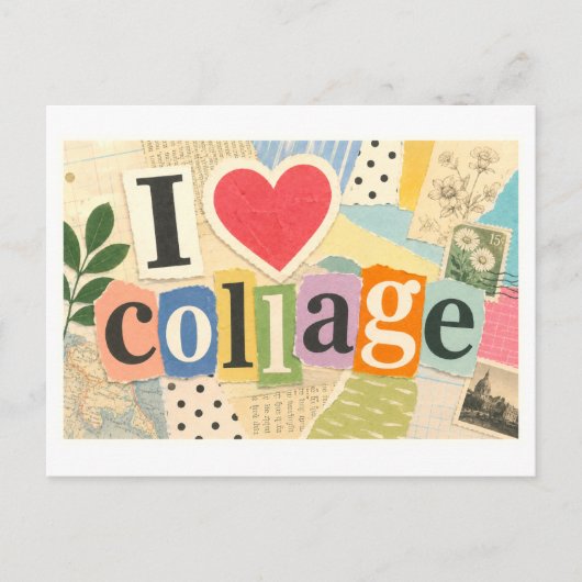 Carte Postale "J'[Aime] Collage" (Devant)