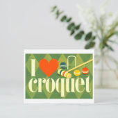 Carte Postale "J'[Aime] Croquet" (Debout devant)