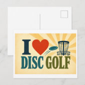 Carte Postale "J'[Aime] Disc Golf" (Devant / Derrière)