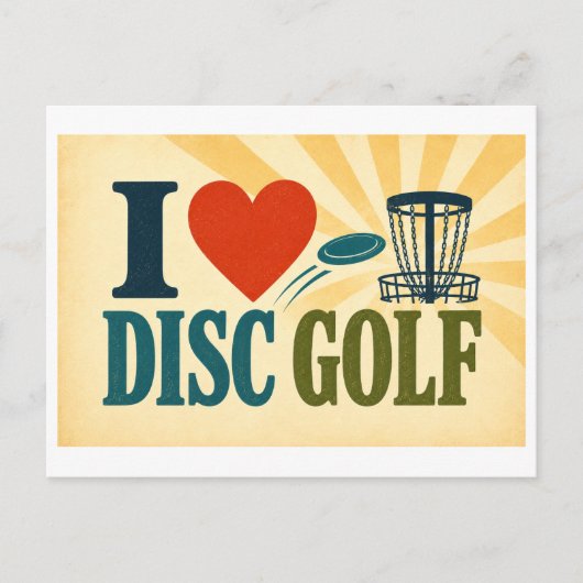 Carte Postale "J'[Aime] Disc Golf" (Devant)