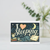 Carte Postale "J'[aime] dormir" (Debout devant)