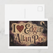 Carte Postale "J'[aime] Edgar Allan Poe" (Devant / Derrière)