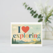 Carte Postale "J'[aime] Explorer" (Debout devant)