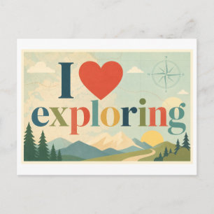 Carte Postale "J'[aime] Explorer"