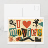 Carte Postale "J'[Aime] Films" (Devant / Derrière)