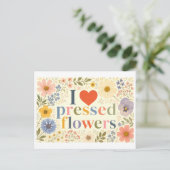 Carte Postale "J'[Aime] Fleurs Séchées" (Debout devant)