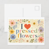 Carte Postale "J'[Aime] Fleurs Séchées" (Devant / Derrière)