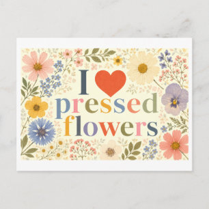 Carte Postale "J'[Aime] Fleurs Séchées"