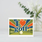 Carte Postale "J'[Aime] Golf" (Debout devant)