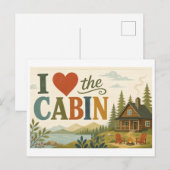 Carte Postale "J'[aime] la cabane" (Devant / Derrière)