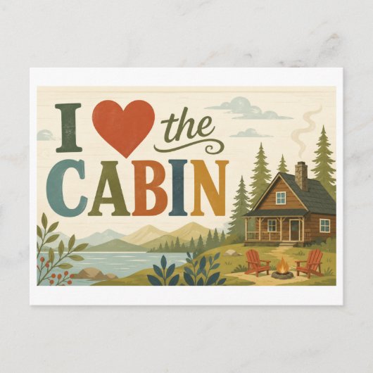 Carte Postale "J'[aime] la cabane" (Devant)