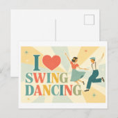 Carte Postale "J'[Aime] la danse swing" (Devant / Derrière)