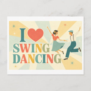 Carte Postale "J'[Aime] la danse swing"