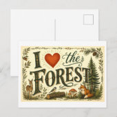 Carte Postale J'[Aime] la Forêt (Devant / Derrière)